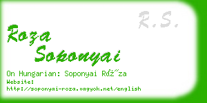 roza soponyai business card